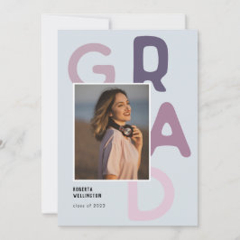 Lila Pastel Typography Photo 2022 Studenten Meddelande