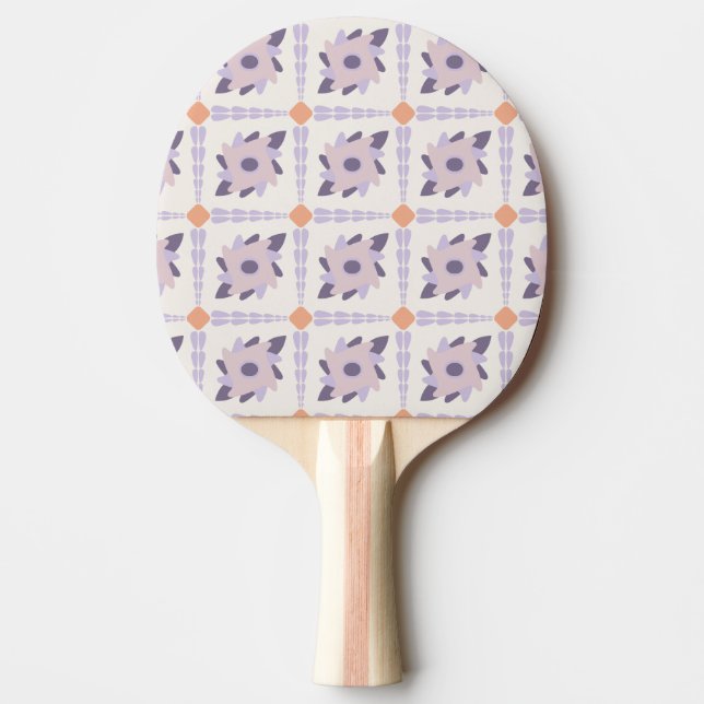 Lila pastell dekorativ färgrik kakel  pingisracket (Framsidan)