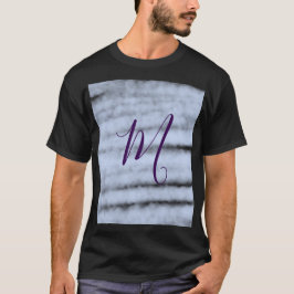 Lila pastell vattenfärg monogram namn bokstavretro t shirt
