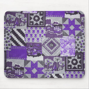 Lila Patchwork Mousepad Musmatta