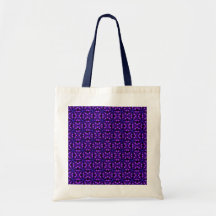 Lila Patterned Tote Bag