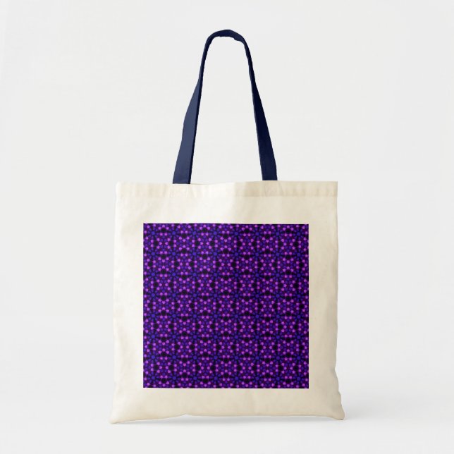 Lila Patterned Tote Bag Tygkasse (Framsidan)