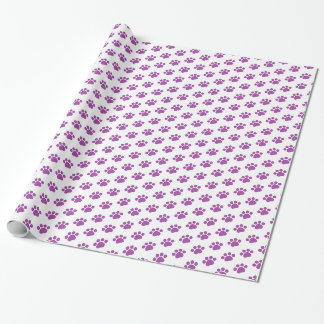 Lila Paw Skriv ut Mönster Presentpapper