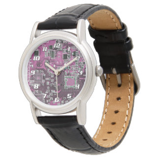 Lila PCB-kretskortdesign för IT-proffs Armbandsur