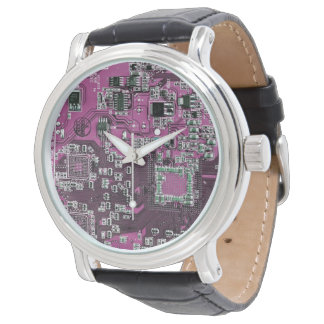 Lila PCB-kretskortdesign för IT-proffs Armbandsur