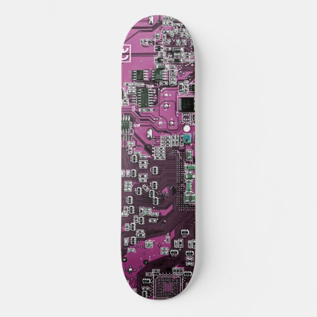 Lila PCB-kretskortdesign för IT-proffs Mini Skateboard Bräda 18,5 Cm (Framsida)
