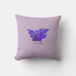 Lila Peace Angel Polyester Cushion Kudde