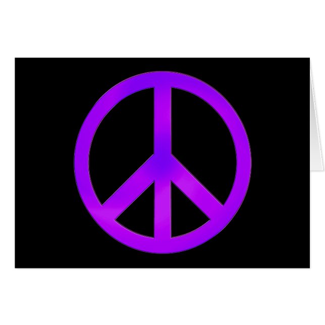 Lila Peace Hälsningskort (Framsidan Horizontal)