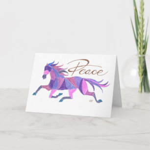 Lila Peace Horse med kort i vikt av Sherry Jarvis