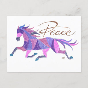 Lila Peace Horse med vykort av Sherry Jarvis