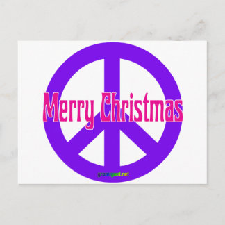 Lila Peace Symbol Vykort