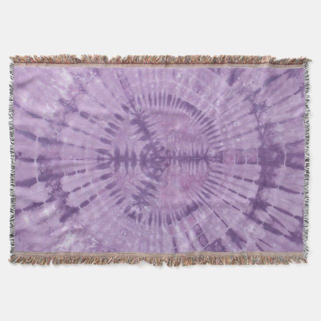Lila Peace Tie Dye Filt (Framsidan)