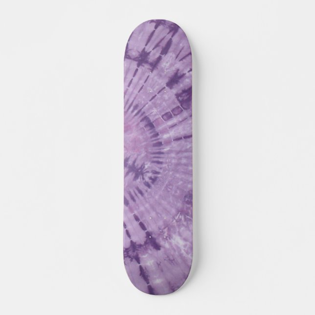 Lila Peace Tie Dye Mini Skateboard Bräda 18,5 Cm (Framsida)