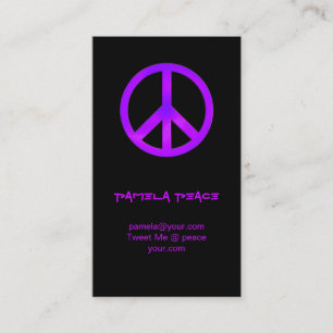 Lila Peace Visitkort