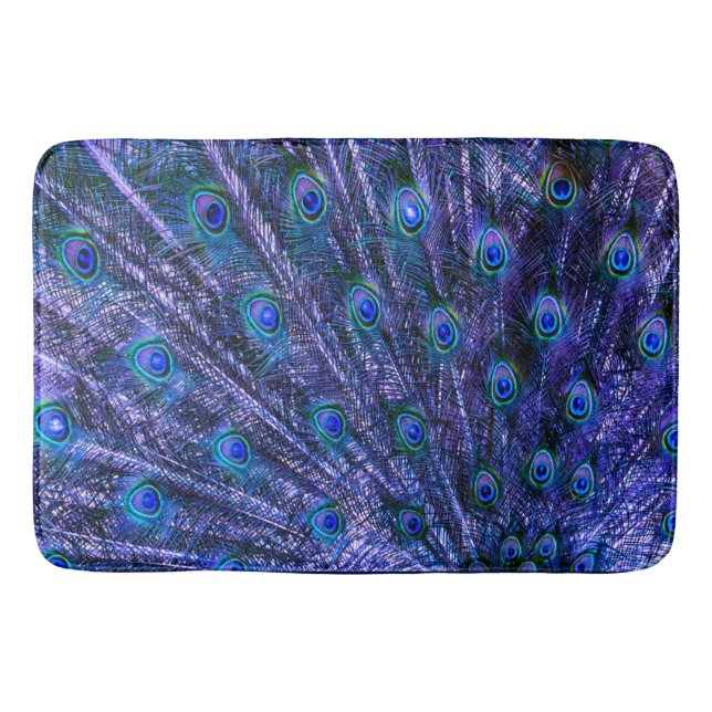 Lila Peacock Feathers Badrumsmatta (Framsidan)