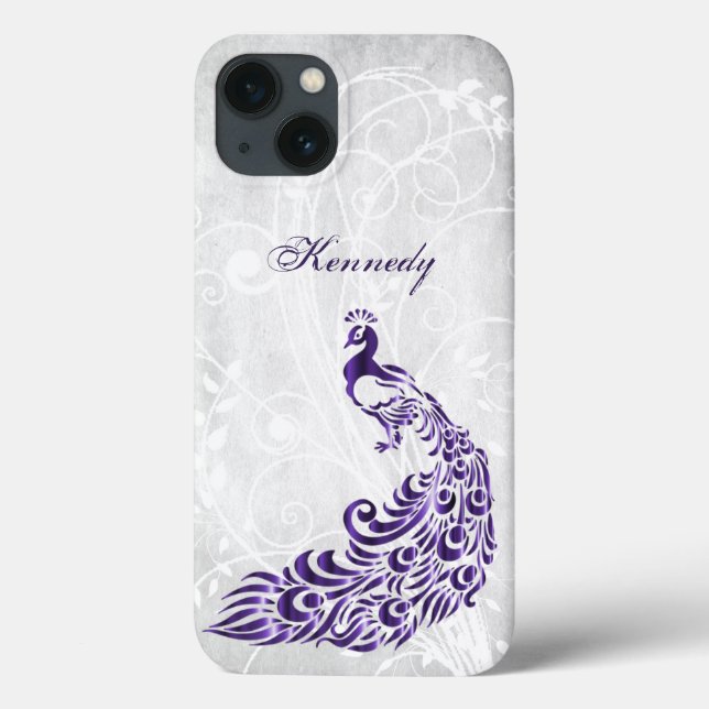 Lila Peacock Personlig Fodral-Mate iphone case (Baksida)