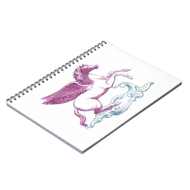 Lila Pegasus bärbar dator Anteckningsbok (Vänstra Sidan)