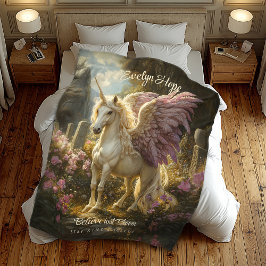 Lila Pegasus Celtic Stone Circle Mythical Horse Fleecefilt