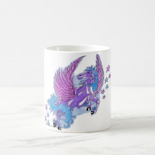 Lila Pegasus Fantasy Mugg