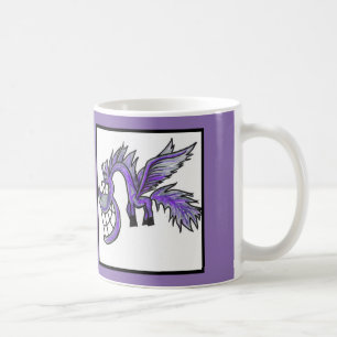 Lila Pegasus för tecknad mugg