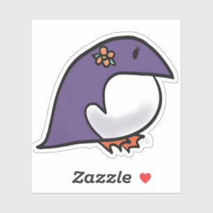 Lila penguin klistermärken