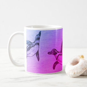 Lila penguin mugg