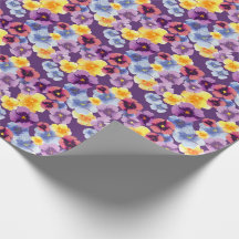 Lila penséer Handillustrerad Boho Blomma