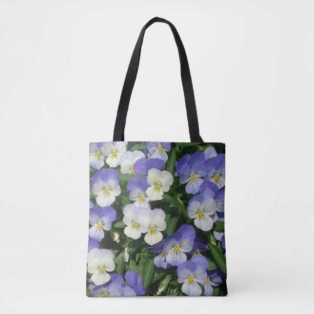 Lila penséer Trädgårdsblommor Tygkasse (Framsida)