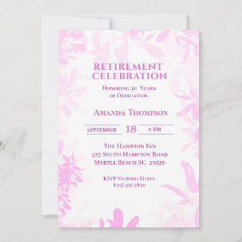 Lila Pension Party Firande Inbjudningar