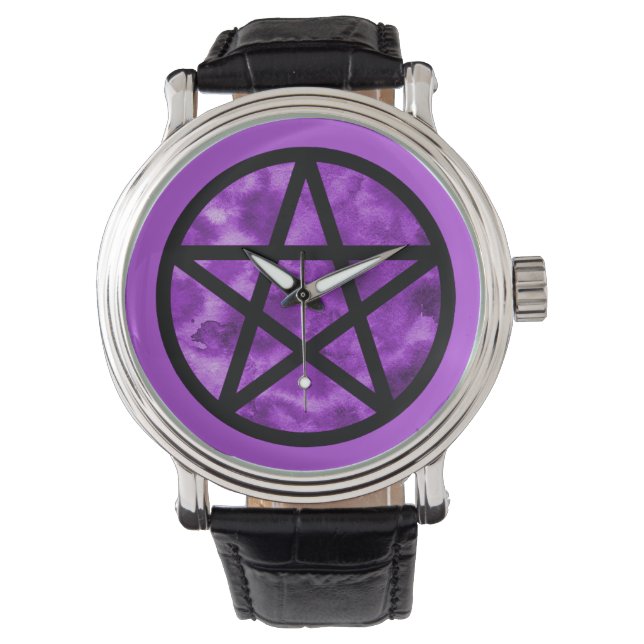 Lila Pentacle Watch Armbandsur (Framsida)