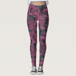 Lila peonblommor leggings<br><div class="desc">Handritade blommor,  sömlös vektor mönster</div>