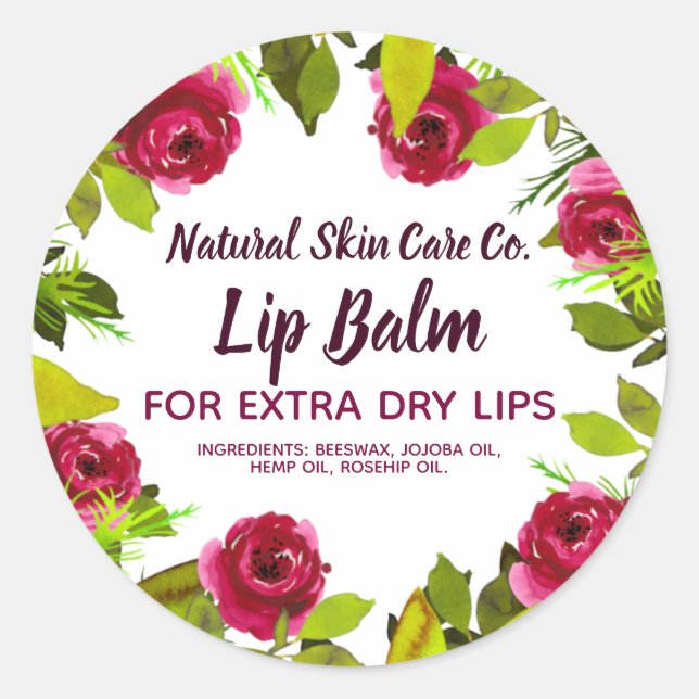 Lila Peonier och etiketter för flytande balm (Framsida)