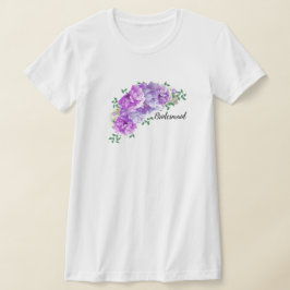Lila Peonies Bridesmaid T-Shirt