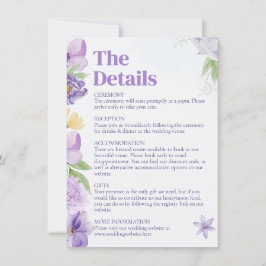 Lila Peonies bröllopsinbjudningskort Inbjudningar