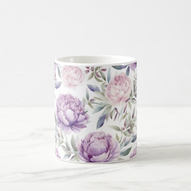 Lila Peonies ReEmergency Core Aesthetic Kaffemugg (Center)