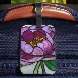Lila peonifläck bagagebricka
