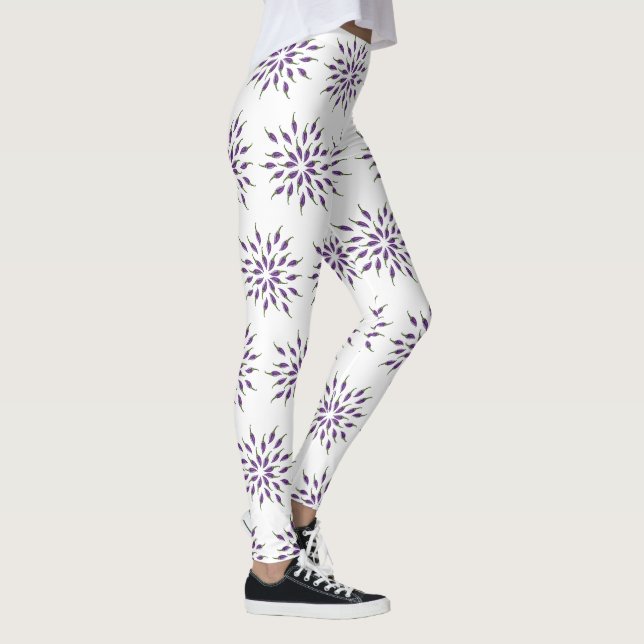 Lila Peppers mandala Art Leggings (Höger)