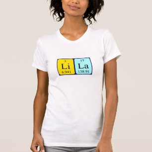 Lila periodisk skjorta bord namn t-shirt