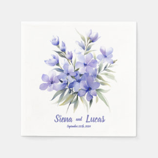 Lila Periwinkles 2: Personlig Bröllop Napkins Pappersservett