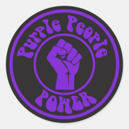 Lila Persondatorkraft Runt Klistermärke