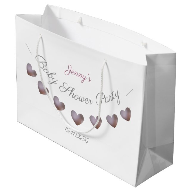 lila personlig  babydusch (Baksidan Vinklad)