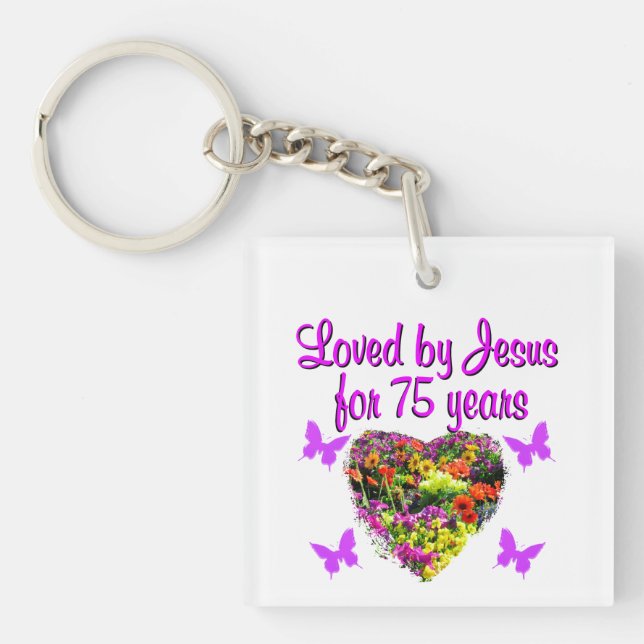 LILA PERSONLIG BLOMMIGT 75:E BIRTHDAY DESIGN (Framsidan)
