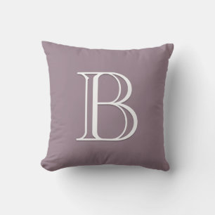 Lila Personlig Bokstavsmonogram Initial Kudde