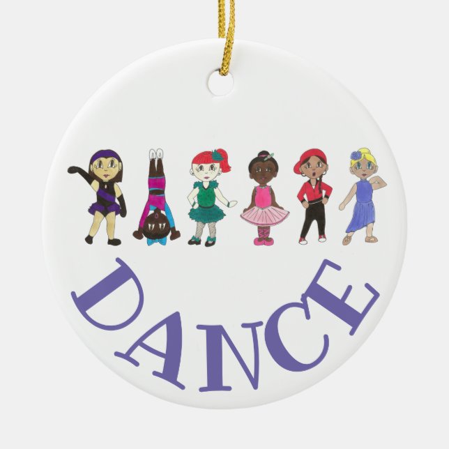 Lila Personlig Dance Teacher Ballet Tap Jazz Julgransprydnad Keramik (Framsidan)