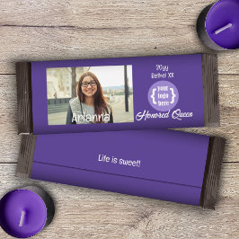 Lila Personlig DIY Photo Candy Pub Wrapper Flygblad