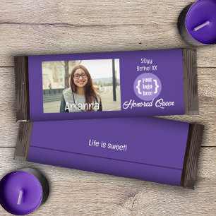 Lila Personlig DIY Photo Candy Pub Wrapper Flygblad
