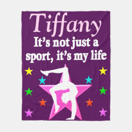 LILA PERSONLIG GYMNASTICS FLEECE BLANKET