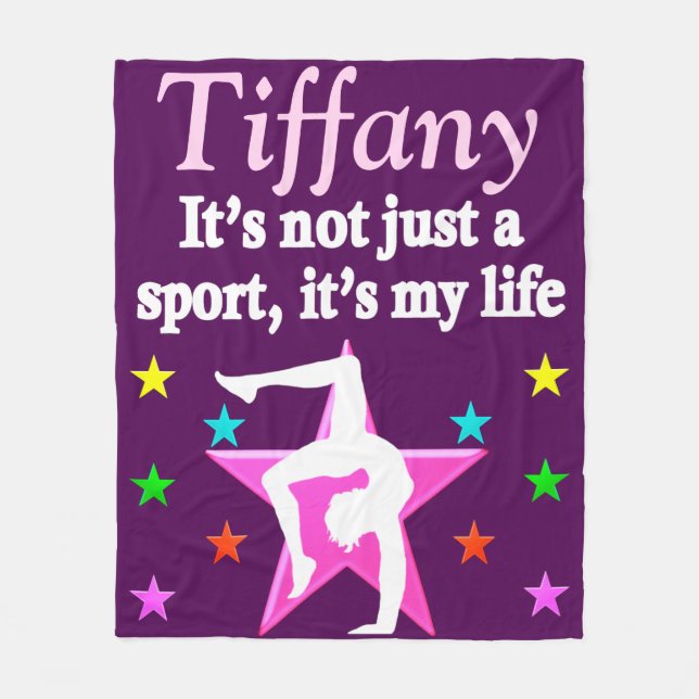 LILA PERSONLIG GYMNASTICS FLEECE BLANKET (Framsidan)