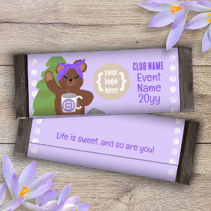 Lila Personlig, Nalle Candy Pub Wrapper Flygblad