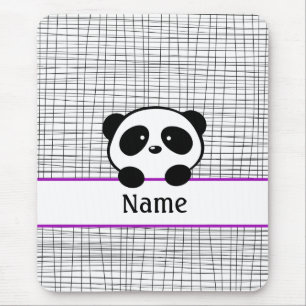 Lila Personlig Panda Mouse Pad Musmatta